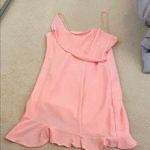 NBD pink Dress with Ruffle Detail